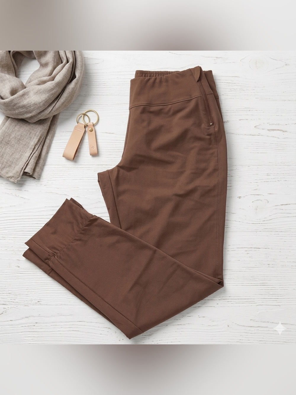 90 Degree Reflex Terracotta Tapered Ankle Pants Cropped Zipper Pocket Jogger M